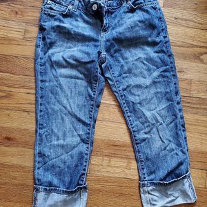 Gap Women's Denim Crop Capri Low Rise Cuffed Jeans Size 2